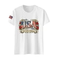 thumbnail image 4 of MEICHEN 250th Anniversary USA Shirt Short Sleeve Round Neck T Shirt Fashion Casual Blouse Top Summer Clothing, 4 of 4