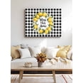 thumbnail image 4 of Farmhouse Lemon Wall Art for Living Room,Canvas Picture Wall Decor for Bathroom Bedroom,Bless Home Summer Black Buffalo Plaid Painting Artwork for Office Kitchen Hallway Dining Room Decor 12"x16", 4 of 8