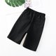 thumbnail image 5 of Pantalones de Uniforme Escolar de Niños Pantalones Cortos de Uniforme Escolar de Color Sólido Pantalones Medios de Estudiantes Pantalones de Cinco Piernas Casual Cintura Elástica Completa, 5 of 8