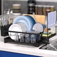 thumbnail image 6 of Drying Rack Dish Rack Drain Set with Utensil Cups Holders for Kitchen Counter, Cutting Board Holder, Stainless Steel Kitchen Dishes Storage and Organizers, 6 of 7