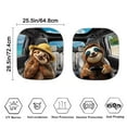 thumbnail image 5 of Binienty Cool Sloth Windshield Sun Shade Soft Easy Installation Sunshade for Car Windshield Heat and UV Rays Protection Removable Accessories Universal for Sedan Van SUV 2 Pcs, 5 of 7