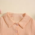 thumbnail image 4 of Coerni Baby Girls Clothes Set Toddler Summer Outfit Cotton Linen Short Sleeve T-shirt Top Button-Down Shirt Short Set, 4 of 6