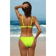 thumbnail image 4 of Attraco Women's Triangle Bikini High Cut Swimsuit V Neck Two Piece Swimsuit, 4 of 8