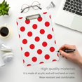 thumbnail image 5 of FMSHPON Polka Dot Red White Clipboard Hardboard Wood Nursing Clip Board and Pull for Standard A4 Letter 13x9 inches, 5 of 8