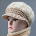 thumbnail image 4 of iHPH7 Winter Beanies for Women Beanies Y2k Beenies Hats Beanie Knitted Beanie Knit Cap Y2k Hat Beige One Size, 4 of 4