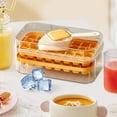 thumbnail image 6 of Xecvkr Double Layer Ice Tray Storage Bin One Click Release Portable Maker Handy Summer Freezer Drinks Party Home Kitchen 1 Set Yellow, 6 of 9