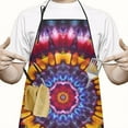 thumbnail image 2 of Colorful Tie Dye Mandala Pattern Apron-Garden Aprons for Women with Pockets-Cotton Linen Waterproof Kitchen Cooking Gardening Aprons Adjustable for Kitchen,Cooking,BBQ and Salon 33x27 Inch, 2 of 7