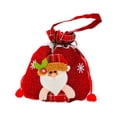 thumbnail image 2 of Gift Bags Decorative Elk Santa Print Handheld 3D Decor Drawstring Christmas Candy Bags for Kids, 2 of 9