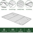 Baking Sheet and Cooling Rack Set, 4PCS Stainless Steel Cookie Sheets ...