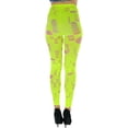 thumbnail image 6 of ToBeInStyle Women's Shredded Ripped Holes Punk Footless Tights - Neon Green - One Size, 6 of 6