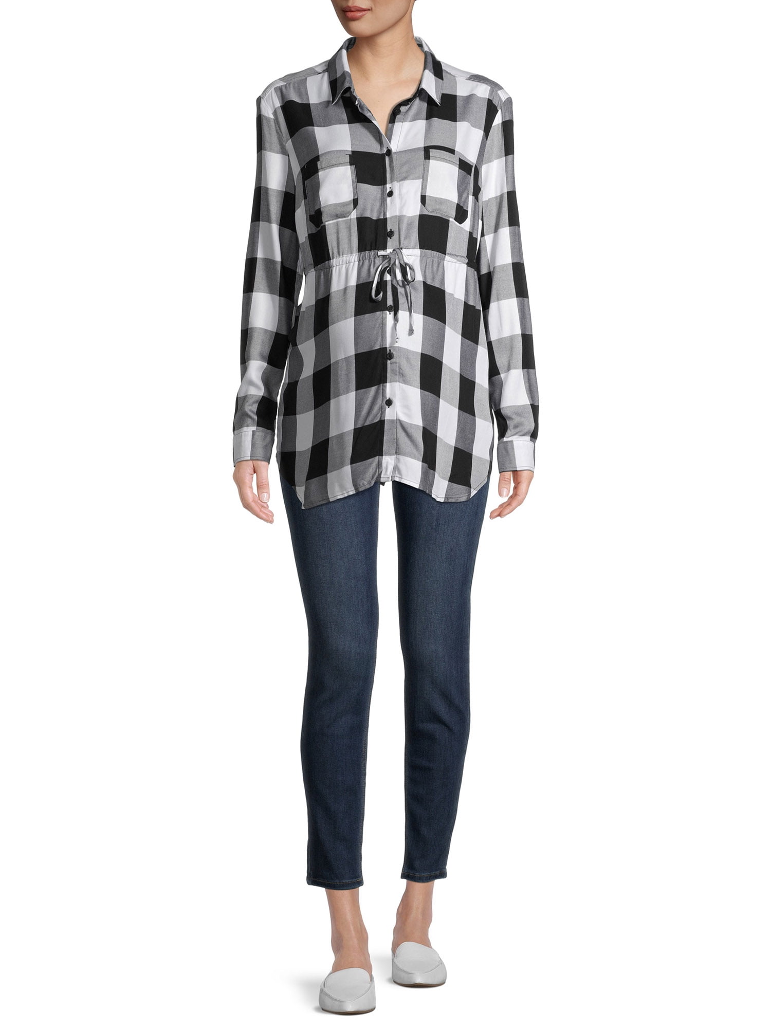 Time and Tru Women’s Maternity Skinny Jeans with Full Panel and 5 Pockets