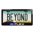 thumbnail image 2 of Ford Focus Black Real 3K Carbon Fiber Finish ABS Plastic License Plate Frame, 2 of 8