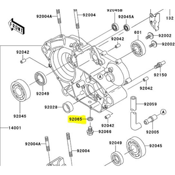 Kawasaki OEM Replacement Oil Drain Bolt Crush Washer Off Road Bikes 92065058