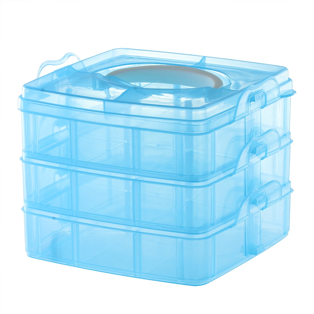 Plastic Storage Box Jewelry Organizer Container Clear Case Bead Pack Craft small 