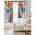 thumbnail image 2 of Happy Birthday Blackout Curtains for Bedroom Living Room Darkening Curtains 96 Inches Long Colorful Balloon Ribbon Cake Window Curtain 2 Panels Set Insulated Window Treatment Grommet Drapes 52"x96", 2 of 9