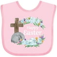 thumbnail image 3 of Inktastic Happy Easter with Cross and Flowers Boys or Girls Baby Bib, 3 of 4