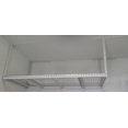 4 ft x 8 ft Overhead Storage Rack Adjustable in White, Heavy Duty Steel