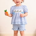 thumbnail image 7 of HCNTES Toddler Baby Girls Summer Clothes Set Short Sleeves T-Shirt Tops + Shorts Cute Outfits Set For 18-24 Months 2t 3t 4t 5t 6t 7t 8t 9t Kid Clothes Shorts, 18-24 Months, 7 of 7