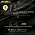thumbnail image 3 of Master Airbrush Cool Runner II Dual Fan Air Storage Tank Compressor System Kit with Master Elite Plus Elite Level Performance Airbrush Set, Case, Dual-Action, 0.3mm Tip, 2 Cups, Hose Holder, 3 of 7