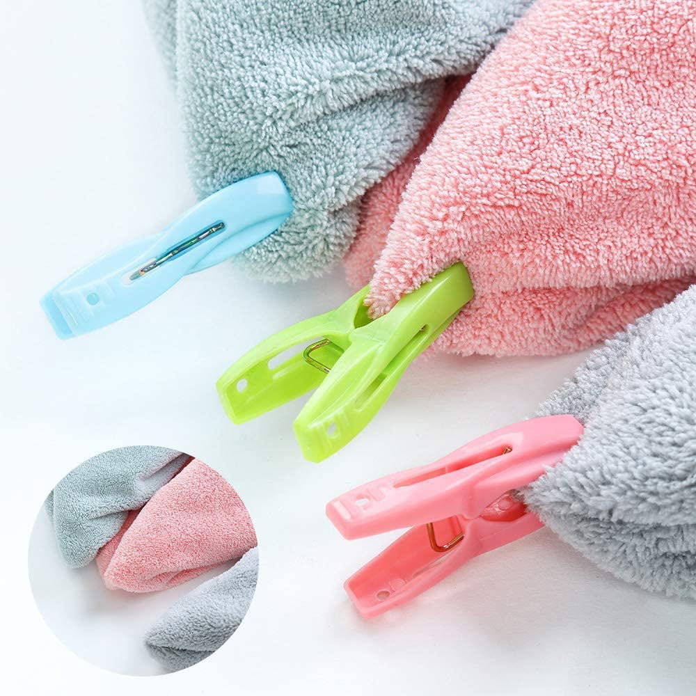Abcsea 8 pieces large size windproof quilt clamps clothes pegs strong clothes washing line pegs keep your towel from blowing away beach towel clips for beach chair or pool loungers 