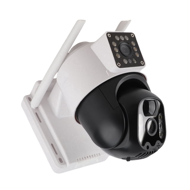 Cámara De Seguridad WiFi Para Exteriores, Cámaras De Seguridad Solares Vista De 360 Pan Tilt Seguimiento De Movimiento Monitoreo Remoto Para Apartamento Para 5 O