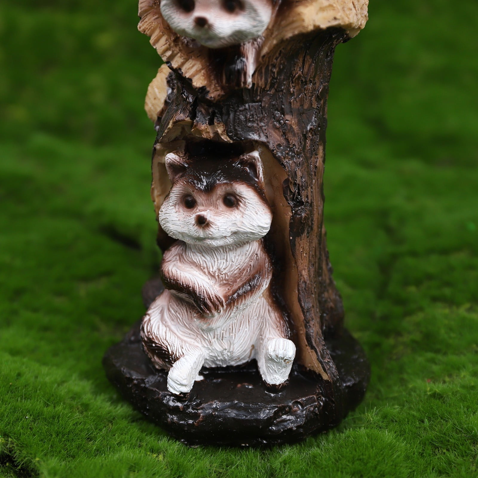 Barhoo Bird Bath Ornament Resin Raccoon Birdbath Polyresin Antique Garden Bird Bath for Home Garden Yard Resin Bird Bath Garden Ornament Clearance!