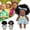 BlackBabyDoll With Curly Hair Under $5 a2, variant on Cagogo 2Pcs BlackBabyDolls ForGirls, 8 Inch Black Doll With Curly Hair For 3 4 5 6 Year Olds, Soft Vinyl Doll For ToddlersKidsHoliday Birthday Gift