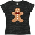 thumbnail image 3 of Inktastic Cute Gingerbread Man with Red Plaid Bowtie Women's T-Shirt, 3 of 5
