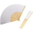 thumbnail image 4 of 10 Pc Heilwiy Handmade Paper Folding Fans Bamboo Hand Held Fan For Gift Party Favors, 4 of 5