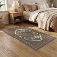 thumbnail image 2 of ODIKA Dining Under Vintage Interlocking Earthy Tones Mirrored Large for Room, Table, Home Office, Non-Slip Chair-Friendly, 2 of 7