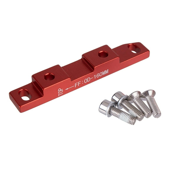 Ultralight Bike Disc Brake Adapter with Accessories Caliper Mount Front/Rear Refit Brakes Converter for Mountain Road Bikes Cycling FF160 Red