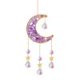 thumbnail image 2 of Adorno de campana de viento de cristal, colgante de luna y estrella, regalo de joyería de piedra Natural de amatista Tmvgtek Para estrenar, 2 of 6