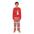 thumbnail image 5 of Family Matching Volleyball Themed Christmas Pajama Set, Festive Red with Holiday Volleyball Pattern and Pet Outfit, 5 of 7