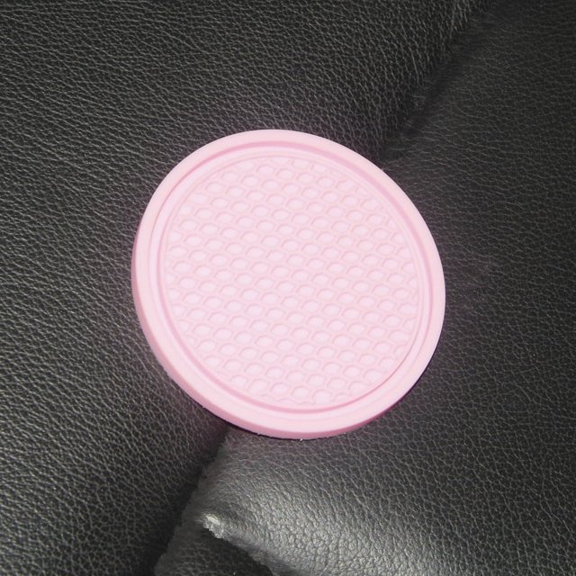 Posavasos para coche con forma de diamante, de silicona, antideslizante, con pegamento suave y diamantes de imitación, suministros creativos para posavasos de coche