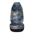 thumbnail image 3 of Uourmeti Starry Quilted Print Car Seat Cover 1 pcs Front Car Seat Cover with Logo Wear Resistant Suitable for Truck Suv, 3 of 6