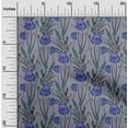 thumbnail image 2 of oneOone Polyester Spandex Medium Blue Fabric Floral Retro Sewing Material Print Fabric By The Yard 56 Inch Wide, 2 of 5