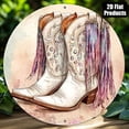 thumbnail image 2 of HELLOYOUNG Cowboy Boots Metal Wall Decor 8x8 Inch 2D Flat Western Sign, Rustic Home Bar Kitchen Office Wall Art, Western Theme Gift for American Country Decor, 2 of 10