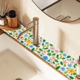 thumbnail image 2 of Yayeee Faucet Mat for Kitchen Sink 30" Diatomite Long Splash Guard Pad, Retro Blue Floral, 2 Pack, 2 of 7