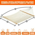 thumbnail image 6 of Castaway Living 13 ft. Double Traditional Cotton Rope Hammock w/ Extension Chains & Tree Hooks, 6 of 7