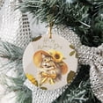 thumbnail image 3 of Happy Women's Day Maine Coon Sunflower Vintage Proud Mom Ceramic Round Ornament Cat Lover Kitten Owner Gifts Home Tree Decor - 02030, 3 of 5