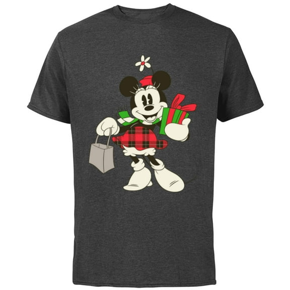 Disney Vintage Minnie Mouse Retro Holiday - Short Sleeve Cotton T-Shirt for Adults - Customized-Charcoal