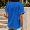 thumbnail image 5 of Kcolen Women's Dressy Casual Blouses To Wear with Jeans Summer Solid Color Short Sleeve T-Shirts V Neck Comfy Trendy Pullovers Loose Fit Fashion Blouse for Women, 5 of 6