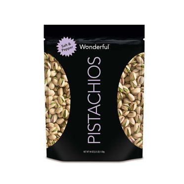 Wonderful Pistachios, 48 Ounce Bag, Salt & Pepper Flavor Nuts - Walmart.com