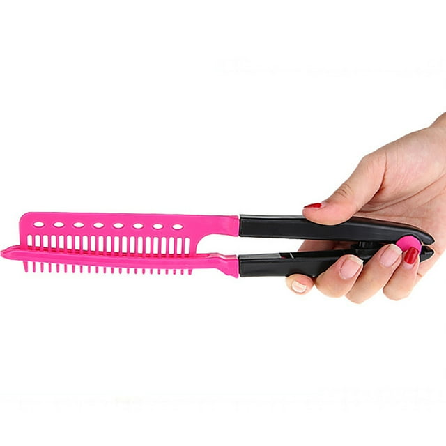 PVCS Hair Straightener Hair Dress Styling V Shape Comb DIY Salon Hairdressing