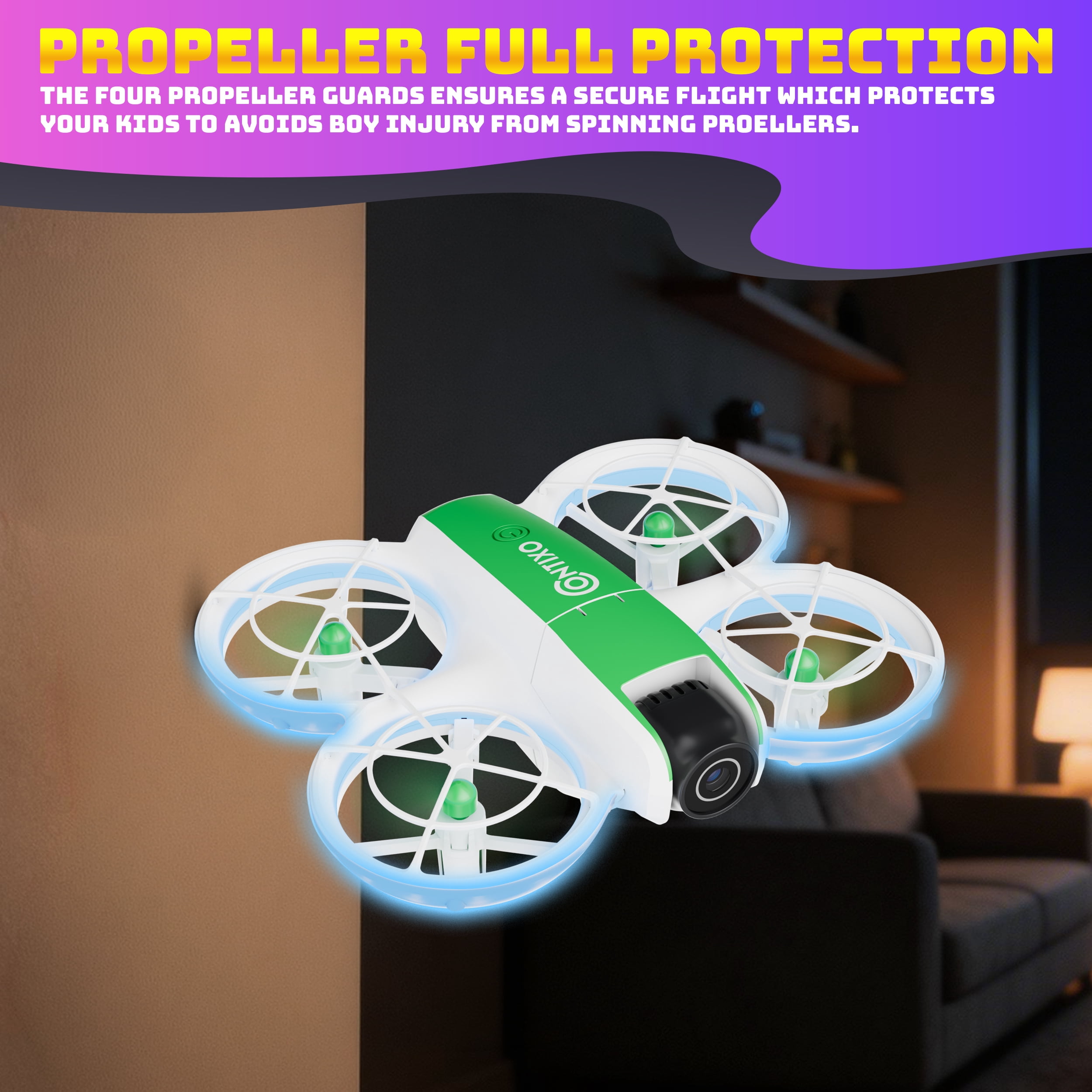 Contixo F15 Astro Mini Drone with 2.4" Screen Remote – Dual Camera, Live Video Display, Optical Flow Hover, One-Key Takeoff/Landing, 360° Stunts, 2 Batteries, Beginner Drone for Kids & Adults - Green