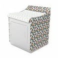 thumbnail image 2 of Artichoke Washer Cover, Vintage Inspired Dotted Backdrop with Black and White Artichokes, Waterproof Dustproof Decorative Fabric, 29" x 28" x 40", Turquoise Apricot, by Ambesonne, 2 of 3