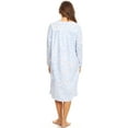thumbnail image 4 of Lati Fashion Fleece Women Nightgown Sleepwear Pajamas Female Long Sleeve Sleep Dress Nightshirt Blue M, 4 of 4