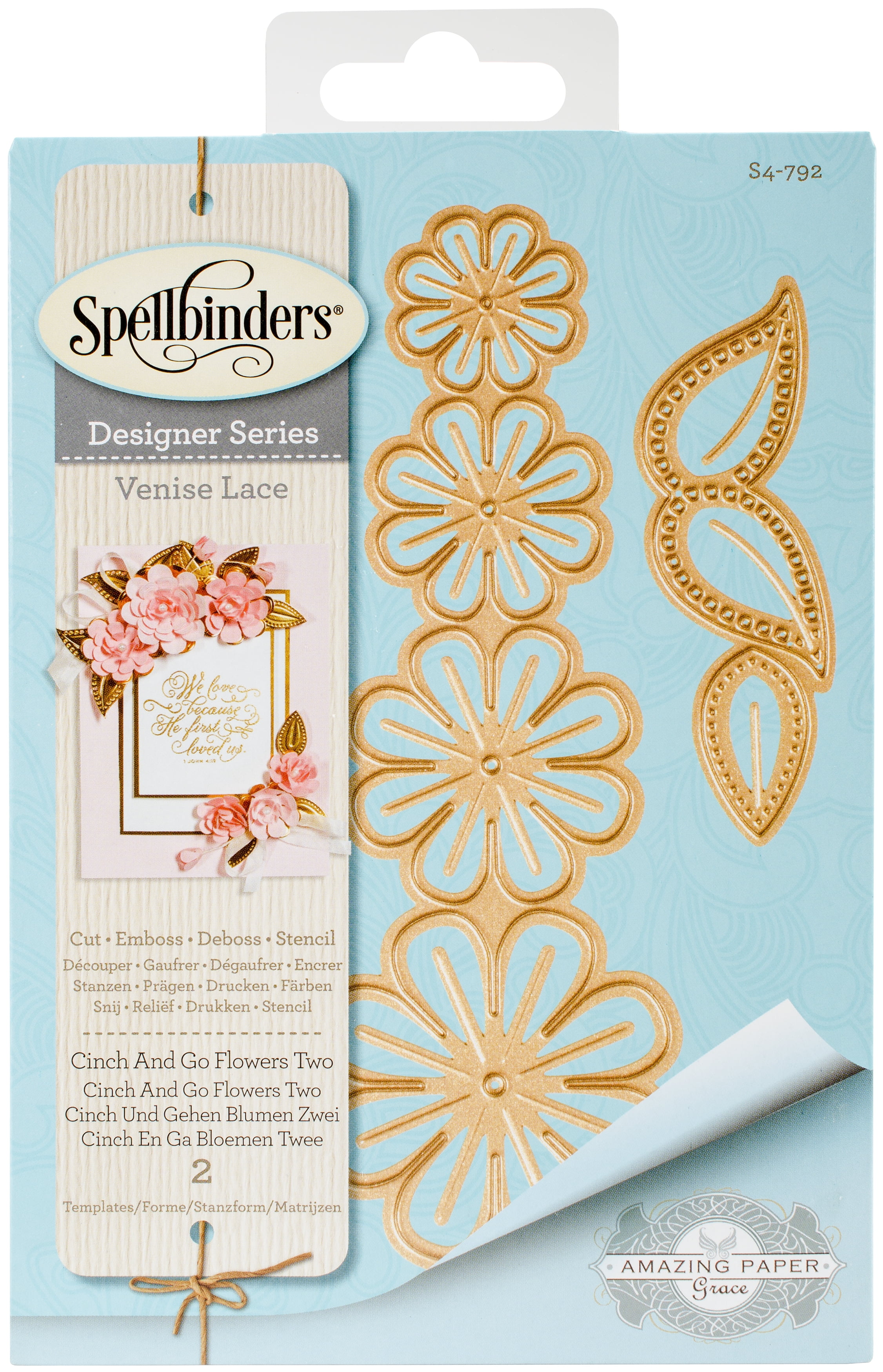 Spellbinders Shapeabilities Dies By Becca Feeken-Venise Lace-Cinch & Go ...