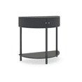 thumbnail image 4 of Tcbosik Half Moon Console Table, 2-Tier Modern Entryway Table with Storage, Small Sofa Table with Open Shelf & Solid Wood Legs for Living Room, Hallway, Space Saving, Dark Gray, 4 of 8