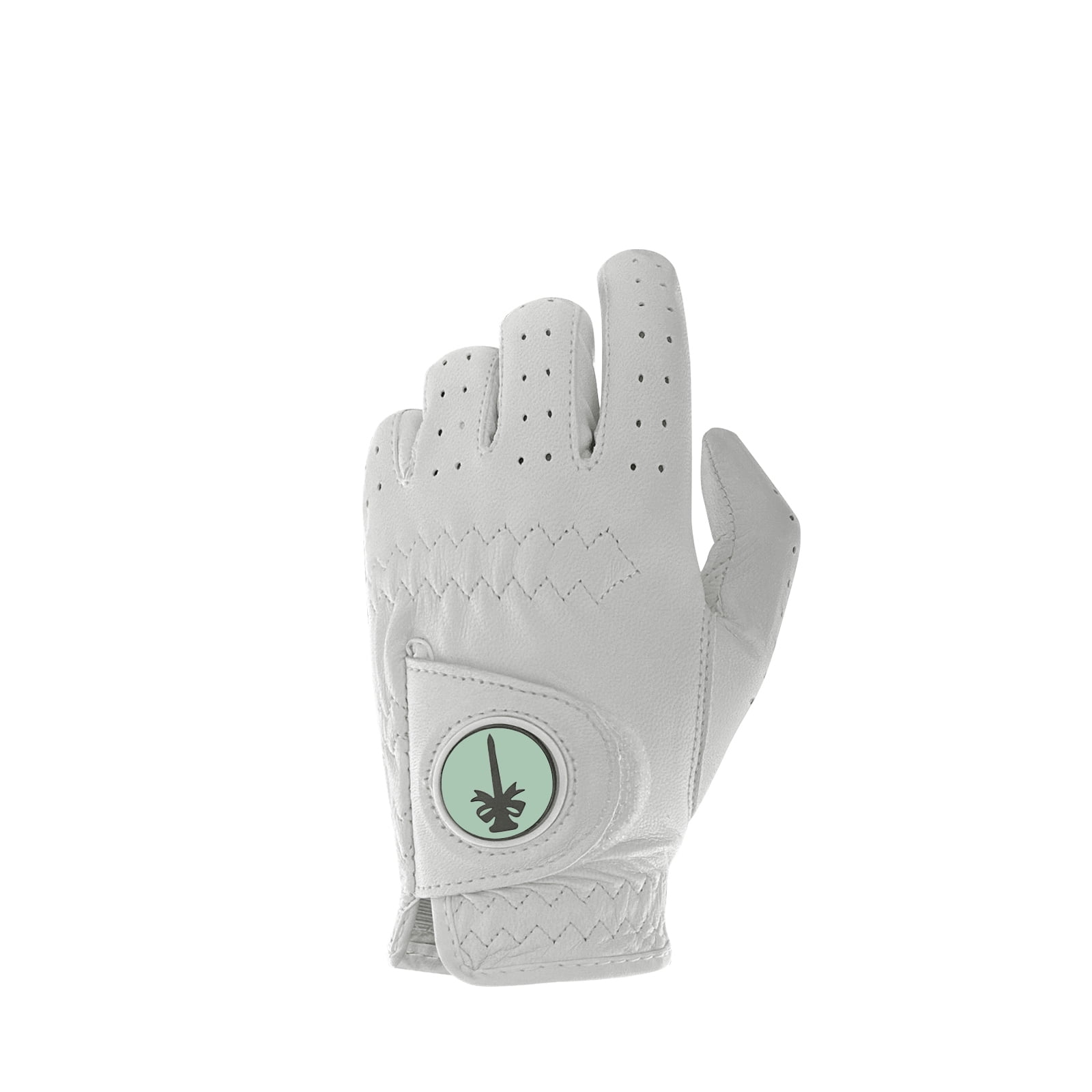 PINKTEE Women's Soft Flex Leather Golf Glove with Removable Golf Ball Marker Left Hand Size S M L XL